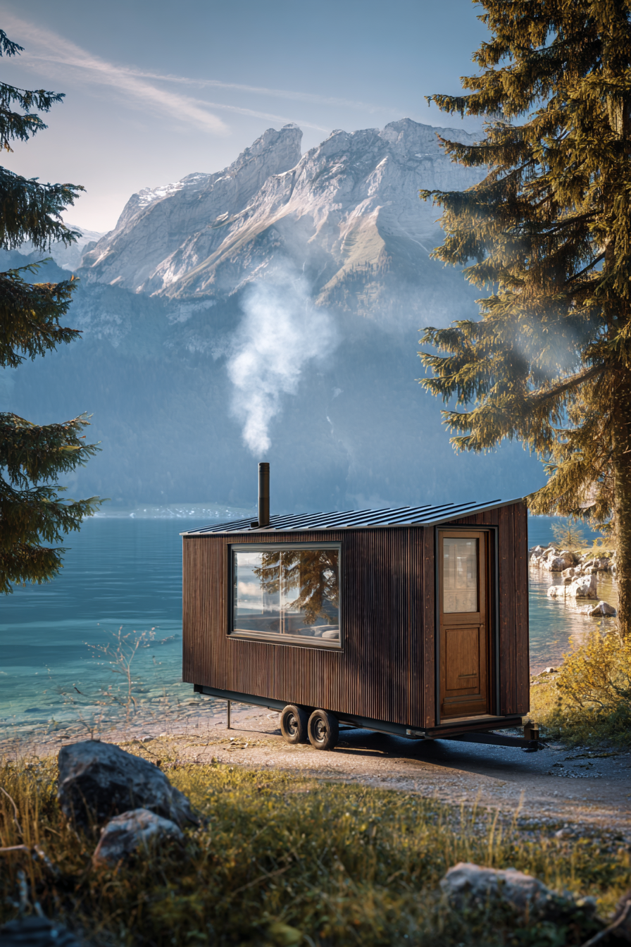 Cabine sauna mobile Le Grand Voyageur sur remorque